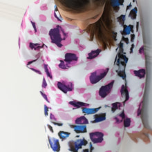 Load image into Gallery viewer, Watercolour Wild long sleeve top - Girls
