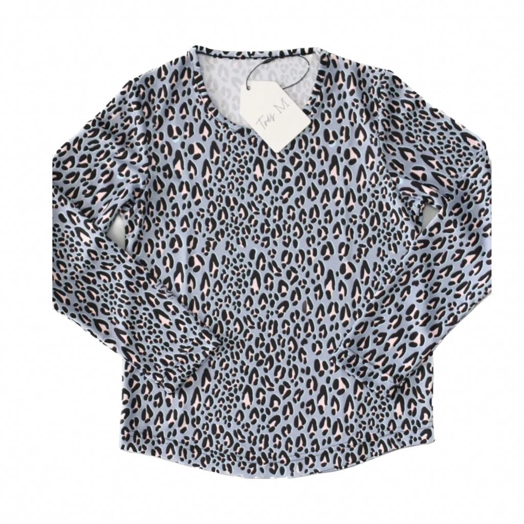 Mint Cheetah long sleeve top - Ladies